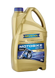 Купить моторное масло Ravenol Motobike 4-T Ester 5W-30 (4л) new Синтетическое | Артикул 4014835730694