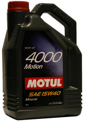 Купить моторное масло Motul 4000 Motion Минеральное | Артикул 100294