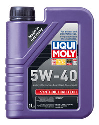 Купить моторное масло Liqui moly Synthoil High Tech SAE 5W-40 Синтетическое | Артикул 1924