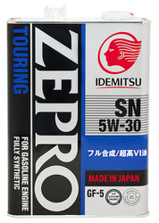 Купить моторное масло Idemitsu Zepro Touring Sn/Gf-5 5W-30 4л Синтетическое | Артикул 1845041