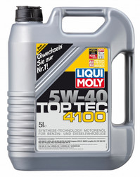 Купить моторное масло Liqui moly Top Tec 4100 Синтетическое | Артикул 3701