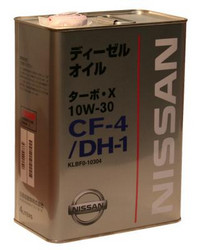Купить моторное масло Nissan Turbo X SAE 10W-30 CF-4 DH-1 (4л) Полусинтетическое | Артикул KLBF010304