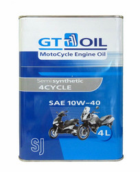 Купить моторное масло Gt oil 4 Cycle SJ, 4л Полусинтетическое | Артикул 8809059407691