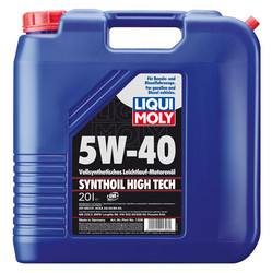 Купить моторное масло Liqui moly Synthoil High Tech SAE 5W-40 Синтетическое | Артикул 1308