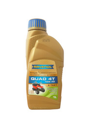 Купить моторное масло Ravenol Масло для квадрациклов QUAD 4T SAE10W-40 (1л) Полусинтетическое | Артикул 4014835771116
