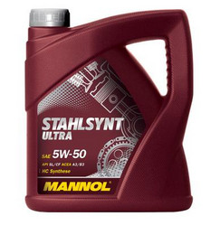 Купить моторное масло Mannol Stahlsynt Ultra SAE 5W-50 Синтетическое | Артикул 4036021403007