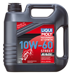 Купить моторное масло Liqui moly для 4-тактных Мотоциклов Racing Synth 4T SAE 10W-60 Синтетическое | Артикул 1687
