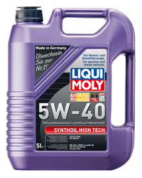 Купить моторное масло Liqui moly Synthoil High Tech SAE 5W-40 Синтетическое | Артикул 1925