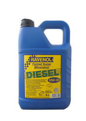 Купить моторное масло Ravenol Formel Diesel Super 10W-30, 5л Минеральное | Артикул 4014835633452