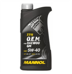 Купить моторное масло Mannol O.E.M. for Daewoo GM 5W-40 Синтетическое | Артикул 4036021101491