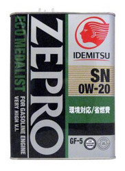 Купить моторное масло Idemitsu Zepro ECO MEDALIST 0W-20 | Артикул FIA88486L4L