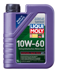 Купить моторное масло Liqui moly Synthoil Race Tech GT1 SAE 10W-60 Синтетическое | Артикул 1943