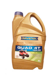 Купить моторное масло Ravenol Масло для квадрациклов QUAD 4T SAE10W-40 (4л) Полусинтетическое | Артикул 4014835771192