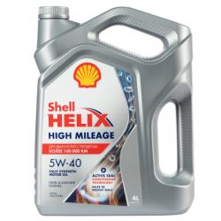 SHELL 550050425 HELIX HIGH-MILEAGE 5W40 SN A3/B4 Масло моторное синтетическое 4L